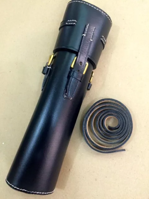 Wwii German Leather Sniper Scope Case - Black