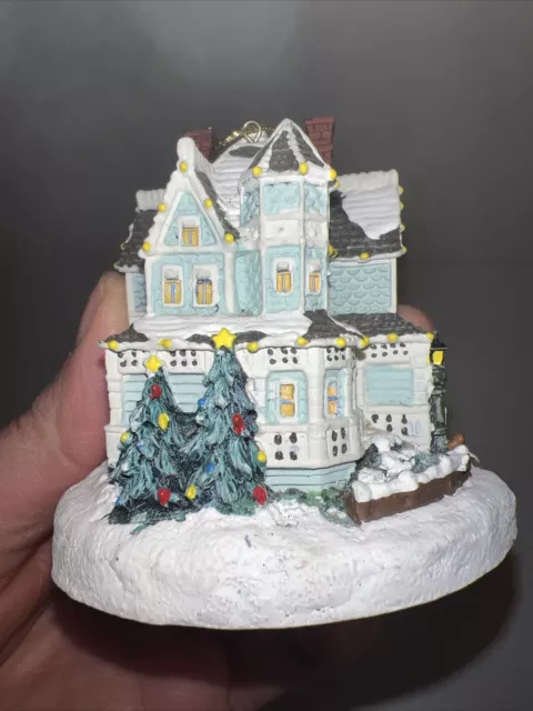 Thomas Kinkade Winter Memories Illuminated Ornament Victorian Christmas