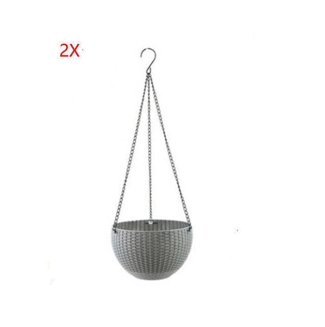 2St Hängetopf Blumentopf Hängetöpfe Garten Balkon Blumen Topf Kräutertopf