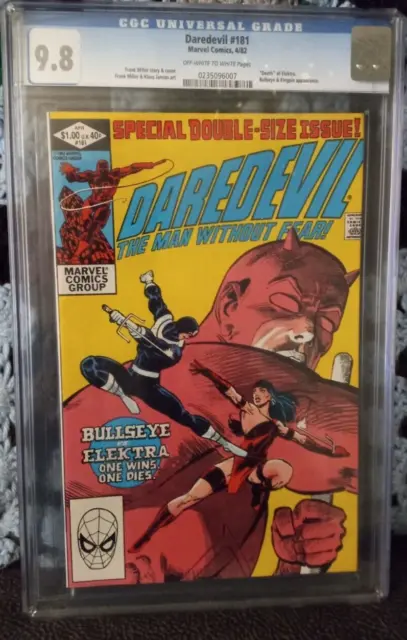 1982 Daredevil #181, "Death of Elektra", Bullseye and Kingpin Appearance