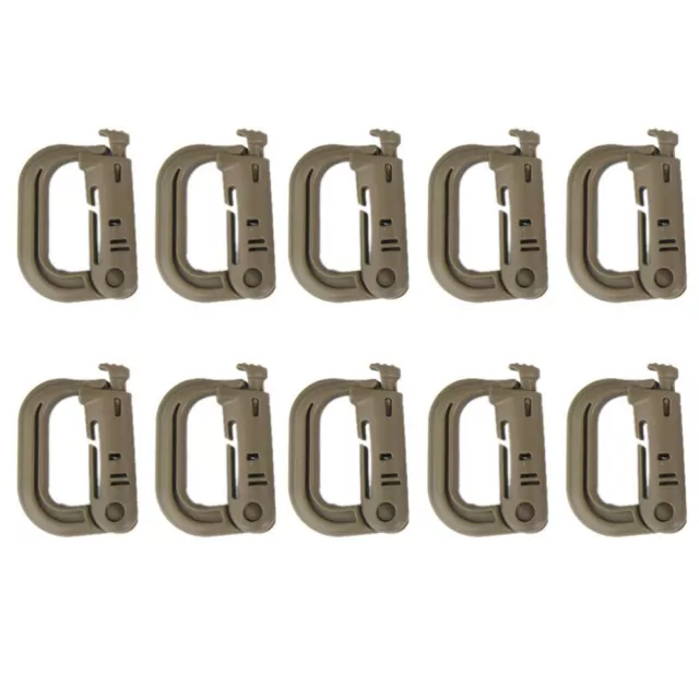 10 Pcs Snap Fastener Backpacking Accessories D-shaped Buckle
