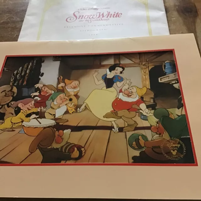 Walt Disneys Snow White And The Seven Dwarfs Exclusive Commemorative Lithograph