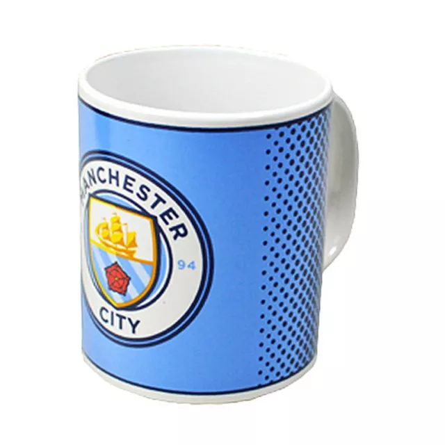 Manchester City FC Official Fade Ceramic Football Crest Mug 2