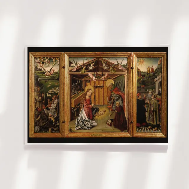Master of Avila - Triptych of the Nativity (15th century) Poster Painting Print