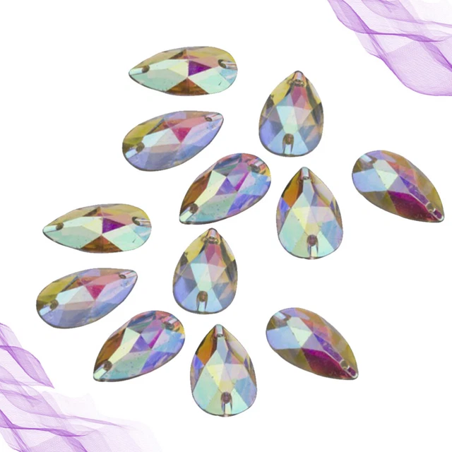 100 PIEZAS HÁGALO USTED MISMO adornos artesanales cuentas de pedrería piedras preciosas joyería taladro de resina