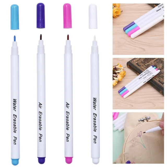 4 bolígrafos solubles en agua Marking Pen Collection para líneas temporales en prendas de vestir