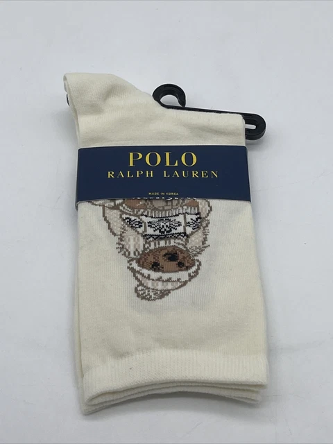 Polo Ralph Lauren Women's Polo Bear Trouser Socks Ivory Winter Sweater Bear, Dog Polo Ralph Lauren Women's Polo Bear Trouser Socks Ivory Winter Sweater Bear, Dog