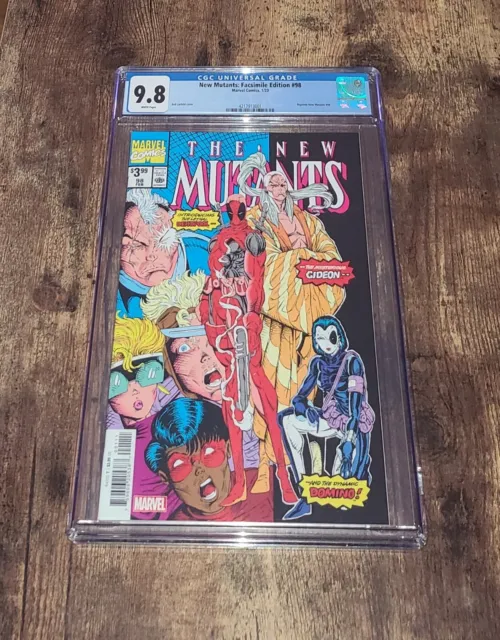 The New Mutants #98 CGC 9.8 Graded Facsimile Edition Marvel 2023 1st Deadpool