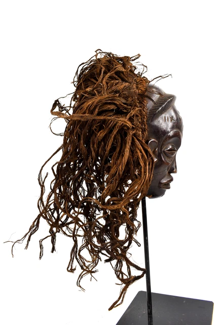 Chokwe Mask Mwana Pwo with Headdress Congo African Art 3