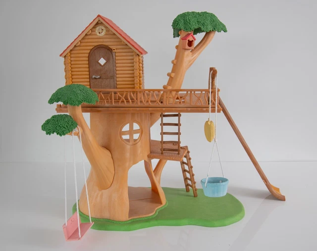 Sylvanian Families treehouse with small log cabin 4618 VGC tree house