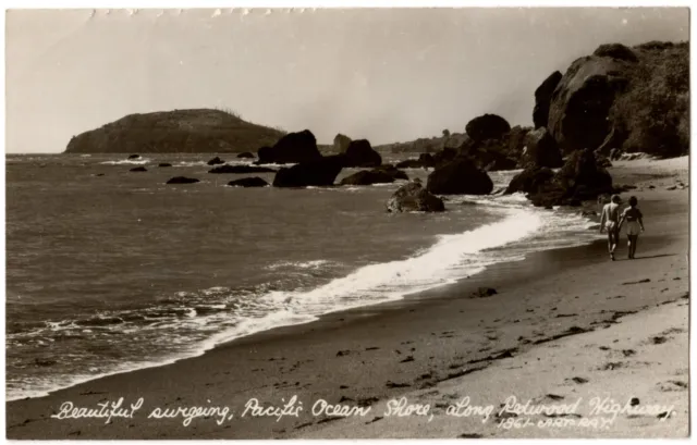 TRINIDAD, CA RPPC - Pacific Coast Redwood Highway California Real Photo Postcard