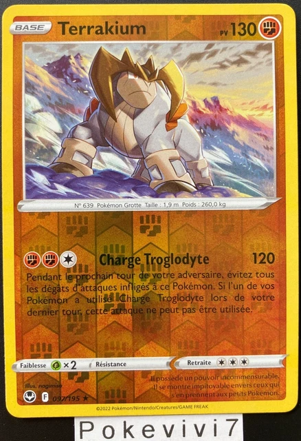 Carte Pokemon TERRAKIUM 097/195 Holo REVERSE Epée et Bouclier 12 EB12 FR NEUF