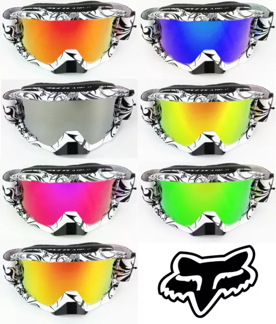 Goggle-Shop Fox Airspace Lentes Espejo Cromadas Para Gafas De Motocross Mx Quad