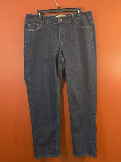 JMS Just My Size Classic Fit Jeans Women Size 16W Straight Leg Denim Whiskered