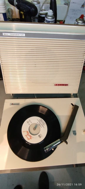 Tourne-disque Vintage Philips Années 60 - Avec Enceintes Intégrées - Malette