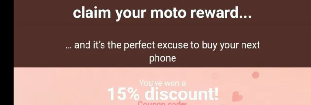 15% vouchers / coupons on Motorola