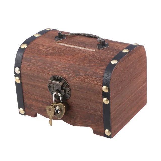 Caja de almacenamiento madera alcancía caja de madera caja del tesoro cajas decorativas