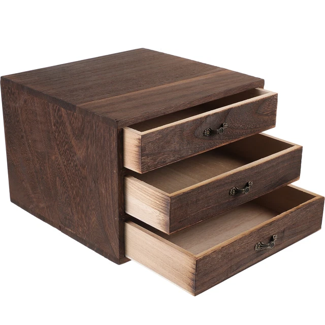 Organizer Da Scrivania In Legno In Stile Vintage Di Metà Secolo