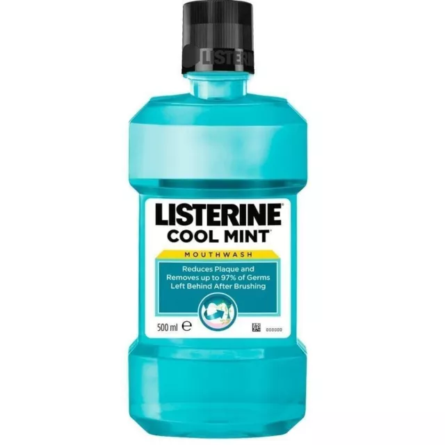 Listerine Mouth Wash Cool Mint Blue Solution Oral Care -Kosher 500ml