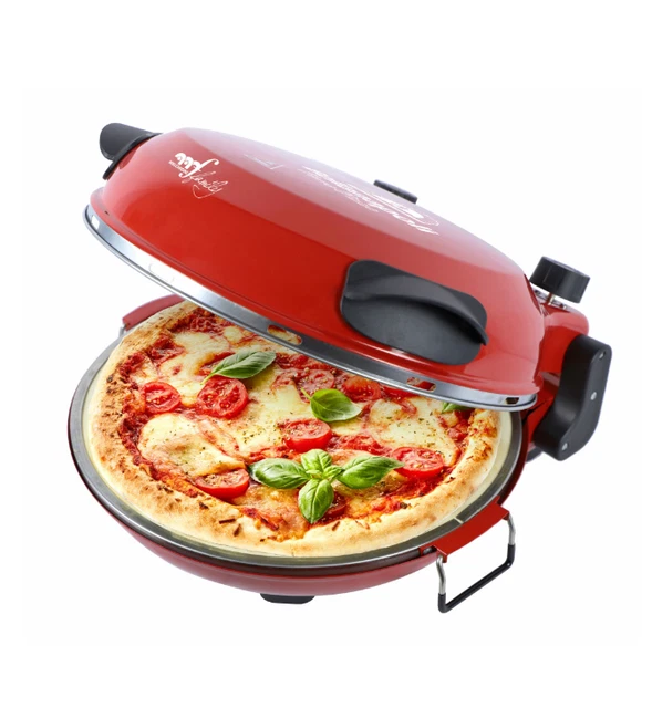 Four à Pizza Électrique GOURMETmaxx Avec Pierre à Pizza - 400°C, 1800W, Cuisson En 3-4 Min - Pour Pizzas, Tartes Flambées, Wraps