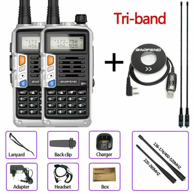 De Baofeng Uv-S9 Plus Tri-Band Walkie Talkie Vhf/Uhf Hand Funkgeräte Mit Headset 3