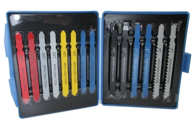 Jigsaw Blade Set | 14pc | 7 Sizes | T Shank | Universal - Fits Most Brands!