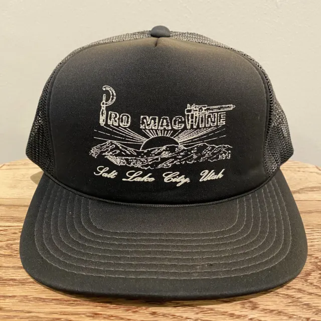 Vintage Salt Lake City Utah Adjustable Mesh Snapback Trucker Hat Black Youngan