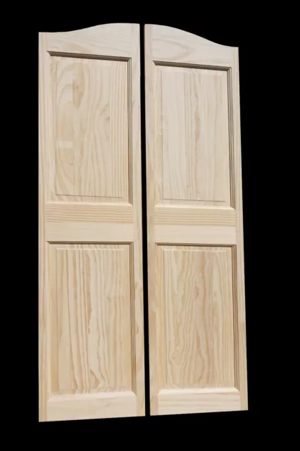PARLOR BUTLER CAFE DOOR *PINE RAISED 4-PANEL* 34"W x 65" Tall Saloon Swinging