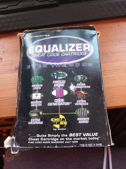 Game Nintendo N64 64 Equalizer Cheat Code Cart Cartridge boxed