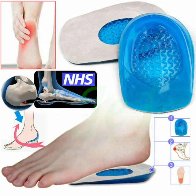 Foot Pain Relief Plantar Fasciitis Gel Heel Spur Support Cushion Insoles Pad