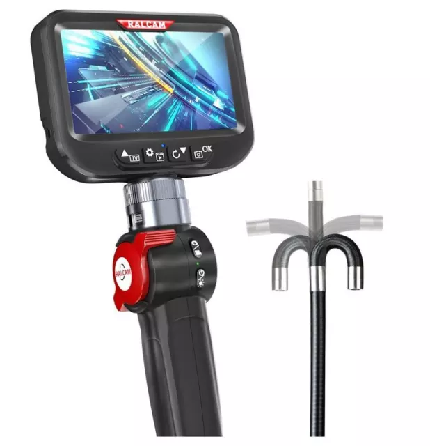 RALCAM Clearer Borescope Endoskopkamera mit 4,3'' LCD 1080P 180° NEU & OVP