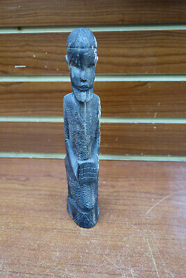 Vintage Hand Carved Wood African Art Woman Tribal Figurine Statue