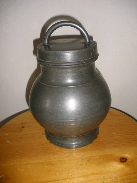 ancien pot à bouillon,N°2, en étain,complet