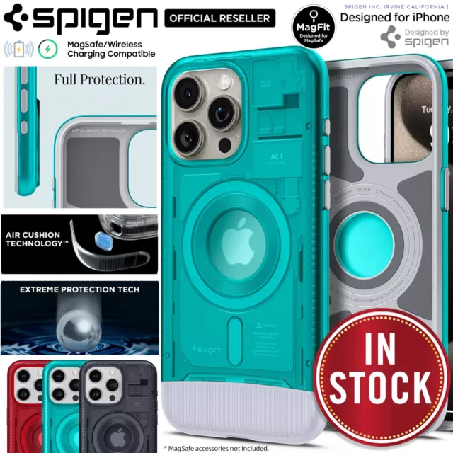For Apple iPhone 15 Pro/ Max Case SPIGEN Classic C1 MagSafe Compatible Cover