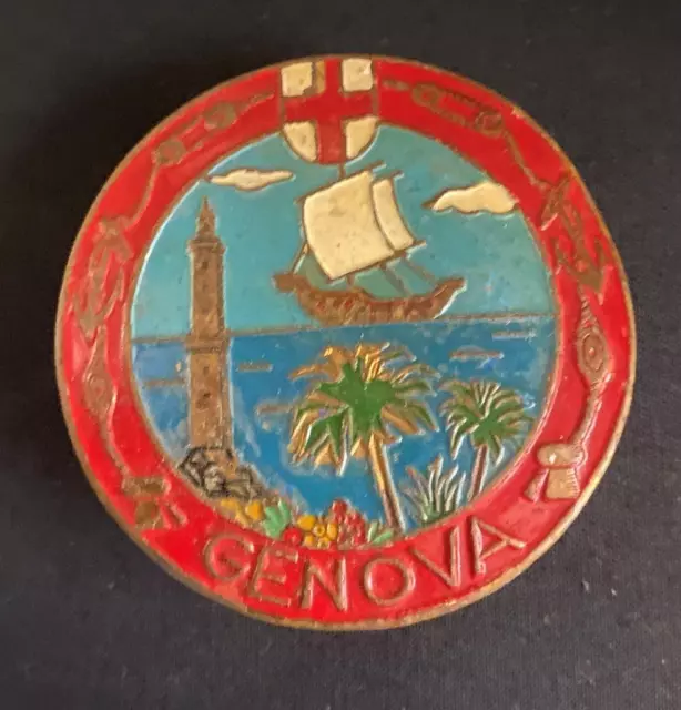 Genova Italy Italian Motor Car Badge Emblem Insignia
