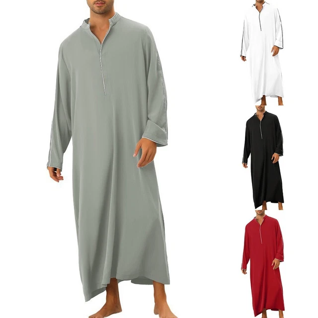 Abito comodo a maniche lunghe abbigliamento tradizionale mondo arabo saudita traspirante sciolto
