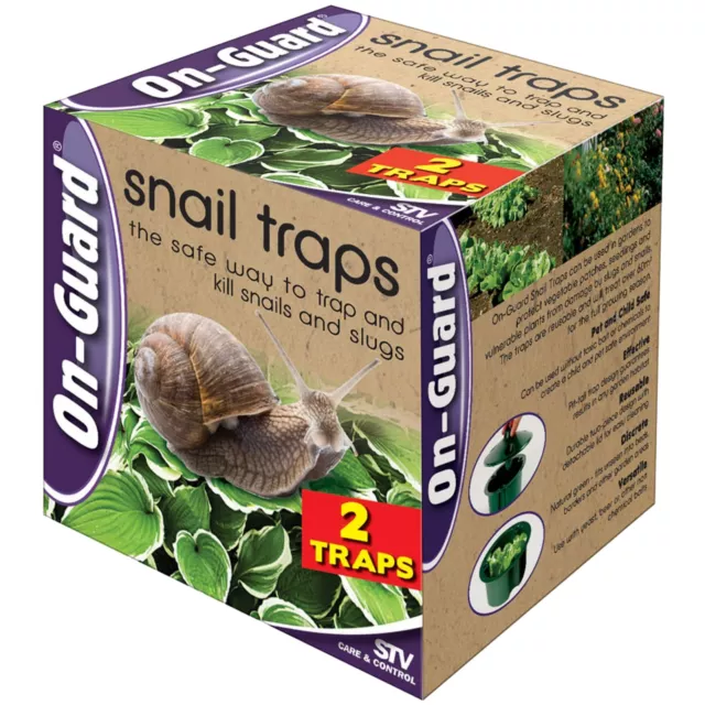 On-Guard SNAIL TRAPS Easy to Bury, Reusable and Treats over 60 square metres 2Pc