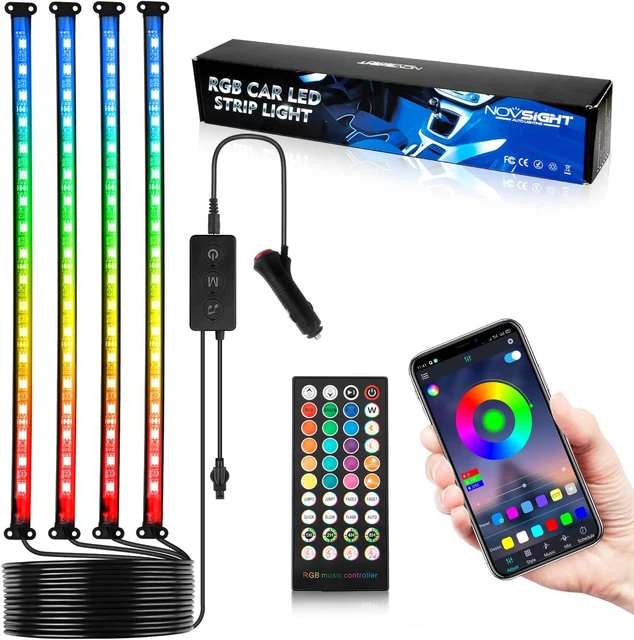 Striscia Led Per Auto ILLUMINAZIONE INTERNA PER Auto, LED per Auto, Lampada Interna, Striscia ...