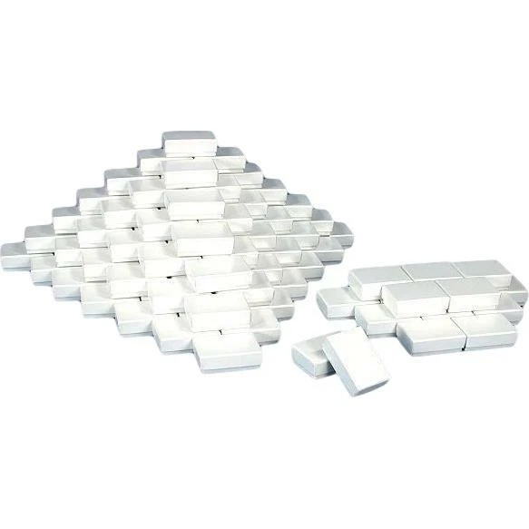 Cotton Box Swirl White 1 7/8" x 1/2" x 5/8" 100pc