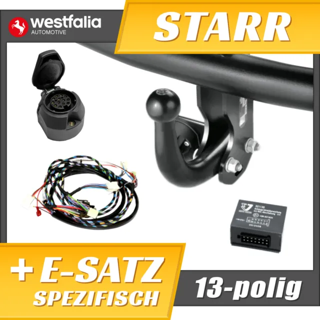 Anhängerkupplung starr+ES 13p spez für VW Caddy typ 2K 04-20 Kpl. ABE WESTFALIA