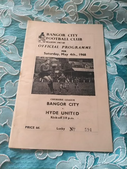 Bangor City vs Hyde Utd 67/8 Cheshire League