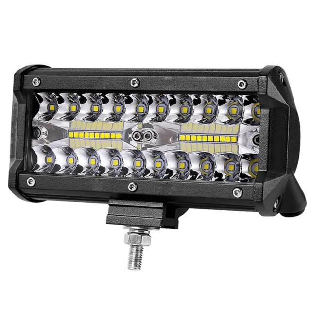 Barre luminose LED combinate 7 pollici 120 W fascio antialluvione spot per lavoro guida fuoristrada B X7V8