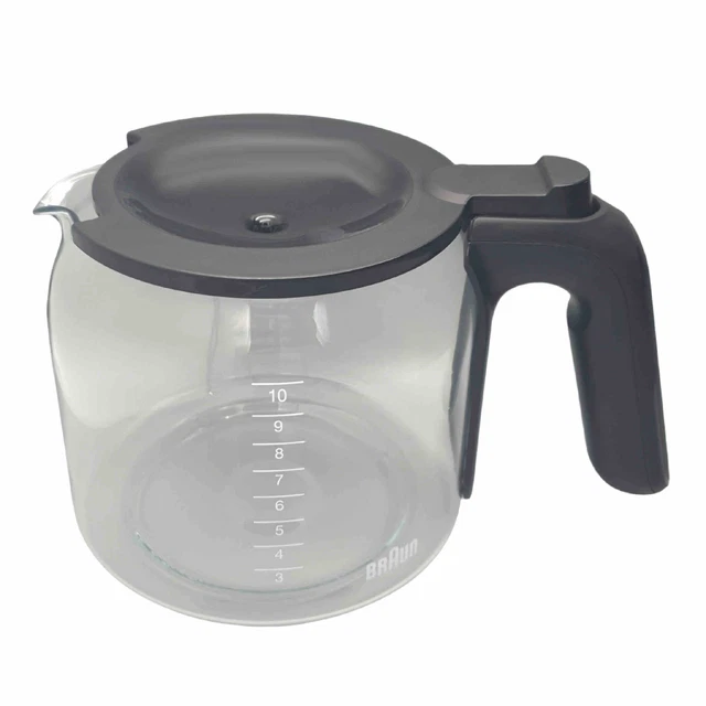 Braun Ersatz Glaskanne KF5120 ID Collection 10 Tassen zu Filter - Kaffeemaschine