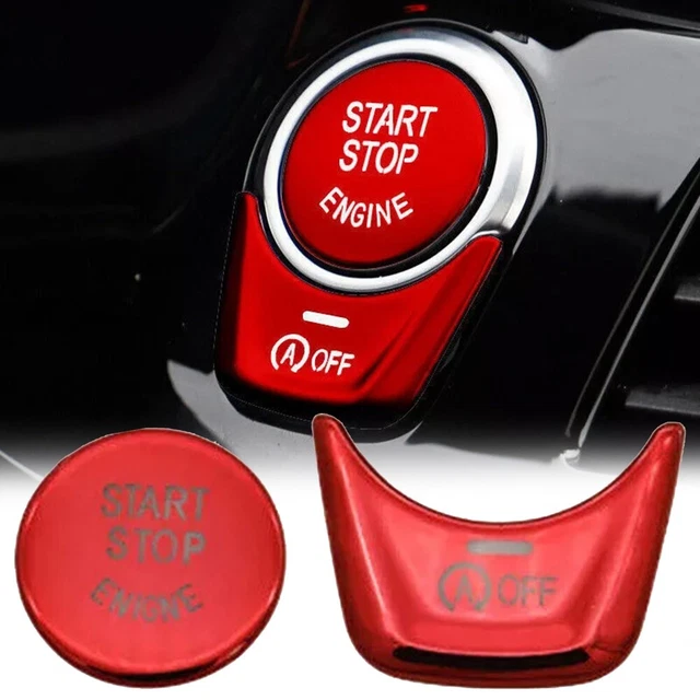 Couvercle Rouge Tuning Pour Bouton START/STOP BMW - Accessoire Style, Neuf Sous Emballage - Référence OE 61319154945