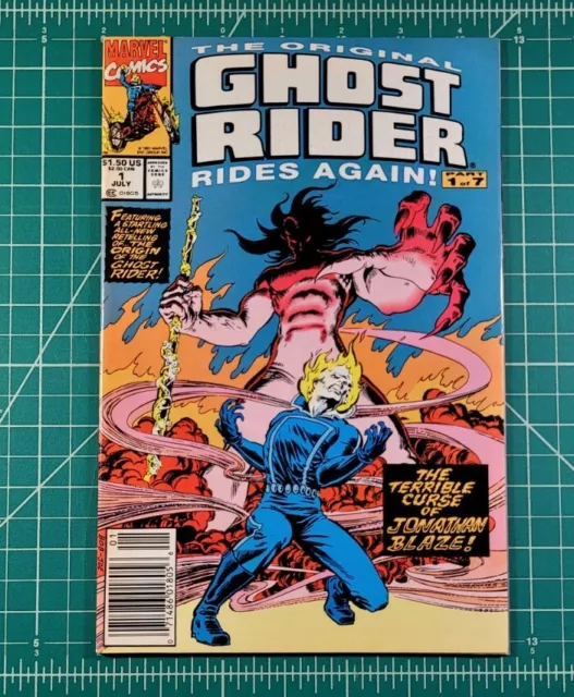 The Original Ghost Rider Rides Again #1 (1991) Newsstand Marvel Johnny Blaze VF+