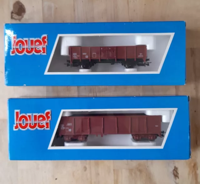 Lot de 2 wagons tombereau Jouef.