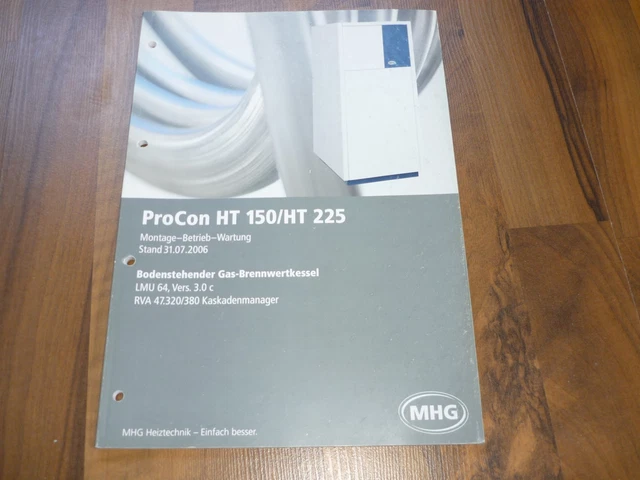 Procon Ht 150 Ht 225 Caldaia A Condensazione A Gas Funzionamento Manutenzione Manuale Montaggio