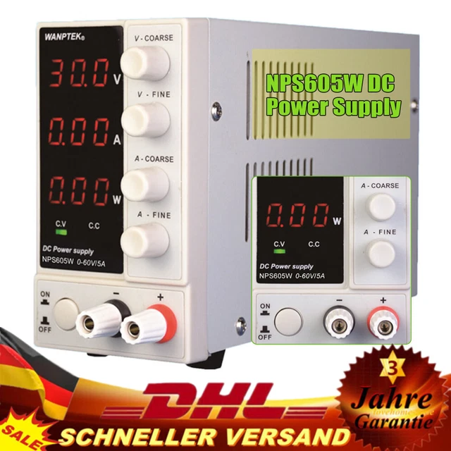 60V 5A VARIABLE Lab Bench Power Supply DC Adjustable Switching ...
