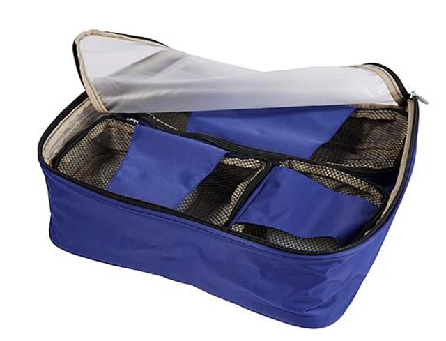 Samantha Brown Slim Line Packing Cubes 4-piece Set ~ Blue