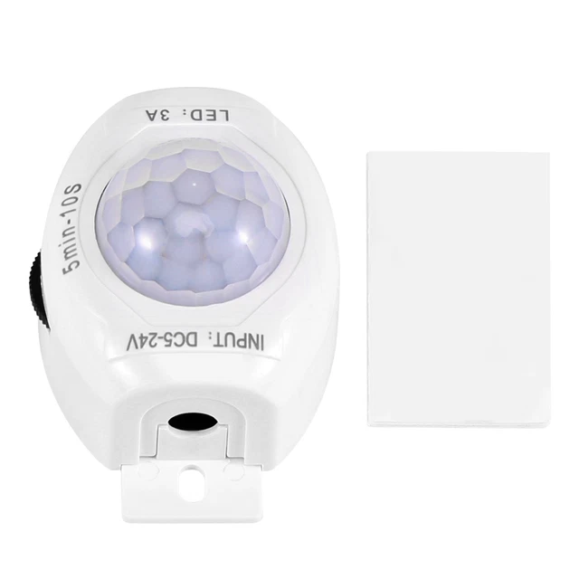 Mini Interrupteur Capteur Mouvement PIR 85-265V Temporisation Réglable - Plafonnier LED